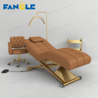 Nouveau lit de beauté électrique blanc 1 moteur lit de cils incurvé lit de Massage du visage réglable et Table