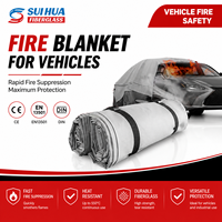 Couverture anti-feu pour véhicule en silicone haute température pour la suppression d'incendies de voitures électriques, la sécurité des parkings et des flottes