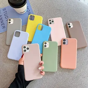 Custom Logo Promotional Gift Matte Frosted Slim Soft TPU Mobile Phone Case Cover For iPhone 11 12 13 14 Pro Max X XR XS
