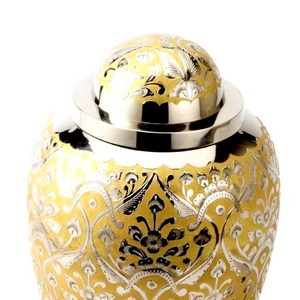 โกศบรรจุอัฐิโลหะลายทองสำหรับผู้ใหญ่ โกศสำหรับงานศพ โกศสำหรับเก็บอัฐิ โกศสำหรับพิธีศพ ดีไซน์คลาสสิก - Product Image 3