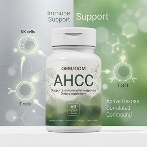 Extrait de champignon AHCC Premium 60 capsules pour soutenir le système immunitaire, complément de défense naturel et biologique, OEM/ODM, étiquette privée - Product Image 4