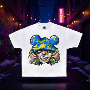 T-shirt Oversize con Grafica Big Money Talker, Stile Streetwear Y2k, Divertente Regalo di Natale - Product Image 3