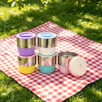 Boîte à lunch isotherme portable en acier inoxydable 304, thermos, récipient de stockage pour aliments et salades avec couvercle anti-fuite