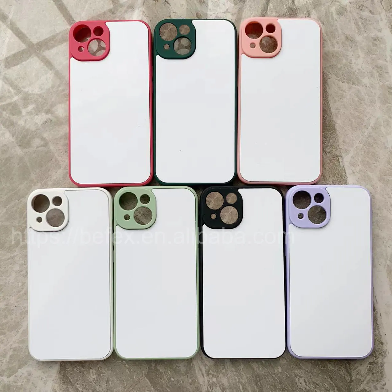 Renkli boş 2D süblimasyon TPU cep telefonu kılıfları iPhone 14PRO MAX süblimasyon boş telefon kılıfı için DIY baskı
