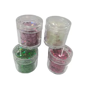 10 G Small Glitter Container Pot Packing With Polyester Extra Fine Glitter Powder Glitter Shapes For Nails Or Tattoo Decoration