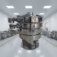Machine de tamisage circulaire motorisée en acier inoxydable RUNNEST pour le calibrage des granulométries, multi-tension, pour l'industrie chimique et la transformation alimentaire