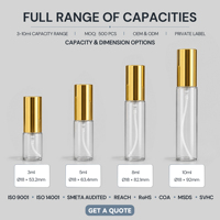 Botol Parfum Mini Isi Ulang 5ml, Unik, Transparan, Sekrup, Kosong, untuk Sampel Parfum