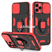 Lichicase Antichoc Béquille Couverture Arrière Téléphone Cas Pour Huawei nova Y61 Dur PC Couverture Mobile