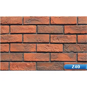 Berich GB-PL05 Best Selling Red Sale Exterior Cladding Faux Stone Black Thin Wall Tiles Brick For Sales