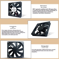 Vente directe d'usine DC9215 92x92x15mm 5V/12V/24V Roulement à billes 0.45A Ventilateur de refroidissement ultra-fin pour châssis et processeur