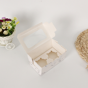 Tùy Chỉnh 2/4/6/12 Cupcake Hộp Giấy Tốt Hộp Quà Tặng Cho Bánh Và Món Tráng Miệng Thời Trang Bầu Không Khí Hiển Thị Container - Product Image 1