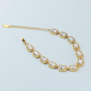 Vefiery Jewelry Assorted CZ Tennis Bracelet Gold & Silver Plated 316L Stainless Steel Mixed Style Link Bracelet Wholesale - Product Image 5