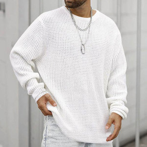 Pull-over d'hiver pour homme, col rond, 100% coton tricoté, anti-rides, respirant, nouvelle arrivée 2024 - Product Image 4