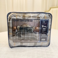 Ensemble de literie en coton 6 pièces, taille King, couvre-lit doux, vente en gros