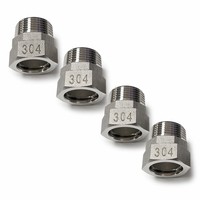 Accesorios de Tubería de Acero Inoxidable 304 Personalizados, de Alta Presión (3000 PSI), Barra Sólida Hexagonal, Extensión de 25/32/40/50 mm, Rosca Doble Macho