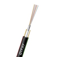 Câble à fibres optiques GYFXY non métallique renforcé de PRV, 2 à 12 fibres, tube lâche central pour installation aérienne non autoportante