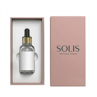 Boîte en carton mat de luxe avec couvercle et base, personnalisable avec logo, pour flacon compte-gouttes en verre de 30 ml, emballage pour huile essentielle, sérum, huile à barbe