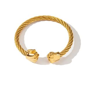 กำไลข้อมือแฟชั่น สแตนเลสสตีล 316L ชุบทอง PVD ทนทาน เป็นมิตรต่อสิ่งแวดล้อม - Product Image 1