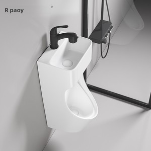 <span class=keywords><strong>Urinoir</strong></span> mural avec <span class=keywords><strong>lavabo</strong></span> pour hommes, modèle en céramique économe en eau - Product Image 2
