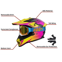 Casque de course de moto intégral ABS dernier cri, à libération rapide, logo personnalisé, trail cross-rally, unisexe, nouveau, fabriqué sur mesure