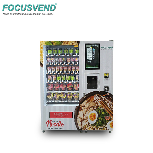 Self-Service Noodle Vending Machine with Heating & Touchscreen Tech