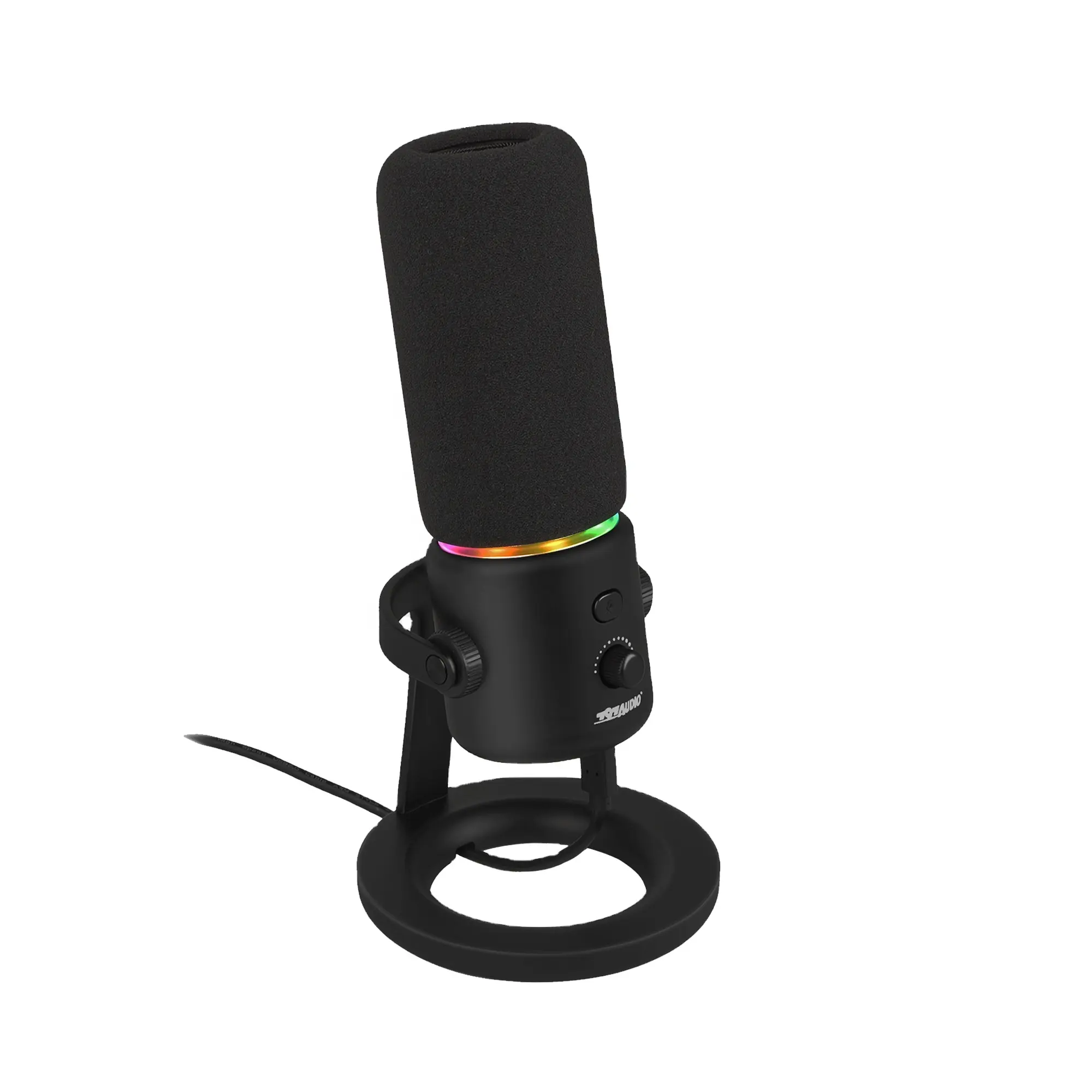 797AUDIO D502 קרדיואיד שולחני RGB USB מיקרופון מחשב למשחקים עם איכות צליל יוצאת דופן למחשבי מחשב Windows/Mac