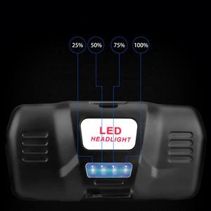 CITICITY ไฟฉายคาดศีรษะ LED แบบชาร์จไฟได้ 4 หลอด 18650 ลิเธียมไอออน 3 โหมด พร้อมจอแสดงผลพลังงานแบบเหนี่ยวนำ IP33 กันน้ำ 500 ม. - Product Image 5