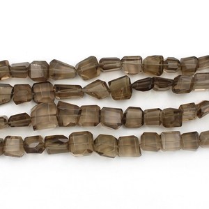 Faceted Smoky Quartz Nugget <b>Beads</b> Natural Gemstone <b>Loose</b> <b>Beads</b> 7x8mm To 10x12mm - Product Image 6