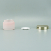 Pot en verre de couleur rose dégradé 30g 50g 60g 100g, bouteille en verre rose 30ml 50ml 100ml