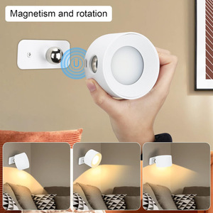 Cordless <strong>USB</strong> Rechargeable <strong>LED</strong> Wall Sconce ABS Magnetic <strong>Ball</strong> <strong>Lighting</strong> 3 Brightness Levels Touch Control Bedroom Battery Operated - Product Image 3