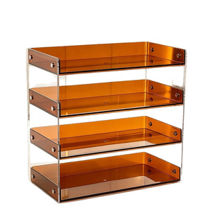 Étagère de rangement de bureau à 3 niveaux, organisateur en plastique pour bureau, cuisine, comptoir, papeterie, aliments, articles de soins personnels - Product Image 1