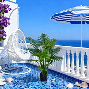 Pianta Artificiale di Alta Qualità con Foglie Primaverili, Grande Ornamento da Interno in Plastica, Philodendron 140cm - Product Image 4