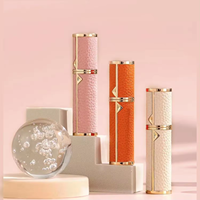 Parfum Voyage Bouteille Rechargeable 5ml Recyclable Cosmétique Vaporisateur Portable De Luxe En Cuir Parfum Atomiseur