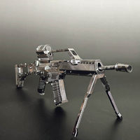 Сборная 3D-модель Crazy Model из цельного металла (нержавеющая сталь), без клея, менее 50 деталей, G36