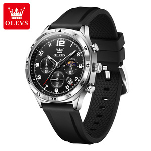 Reloj de Cuarzo Deportivo para Hombre OLVES 2986, Multifunción, Correa de Silicona, Resistente al Agua, Casual de Negocios, Regalo - Product Image 2