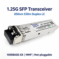 Módulo SFP 1.25g SX 850nm 550m Transceptor SFP de Fibra Multimodo Dual LC con Función DDM