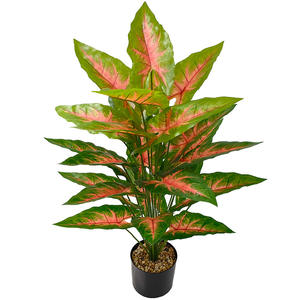 Nouveau Design Grande Taille 24 Feuilles Real Touch Feuille d'<span class=keywords><strong>Arum</strong></span> Artificielle Plante Verte Artificielle pour la Décoration de Bureau à Domicile - Product Image 3