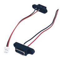 Kabel Ekstensi Daya USB Tipe C Female Tahan Air dengan Konektor Soket Panel Mount Sekrup, Kapasitas 3A untuk Pengisian Daya dan Transfer Data