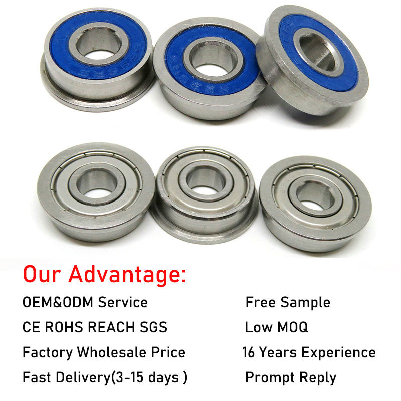 Sourcing Map Roulement à Billes à Bride MF63ZZ 3 X 6 X 2,5mm Double Blindage ABEC-3 Chrome Acier Roulements 2Pcs