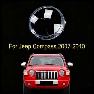 Para <span class=keywords><strong>Jeep</strong></span> <span class=keywords><strong>Compass</strong></span> <span class=keywords><strong>2007</strong></span> 2008 2009 2010, cubierta de faro delantero de coche, cristal transparente para faros, pantalla de lámpara, carcasa de faro, lente de cubierta de faro - Product Image 1