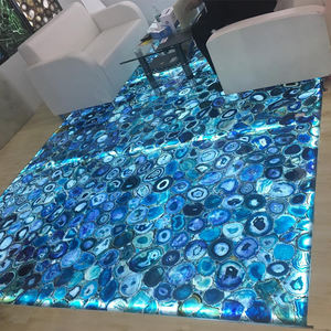 סיטונאי מחיר חצי יקר אבן אריח כחול אגת לוחות השיש - Product Image 2