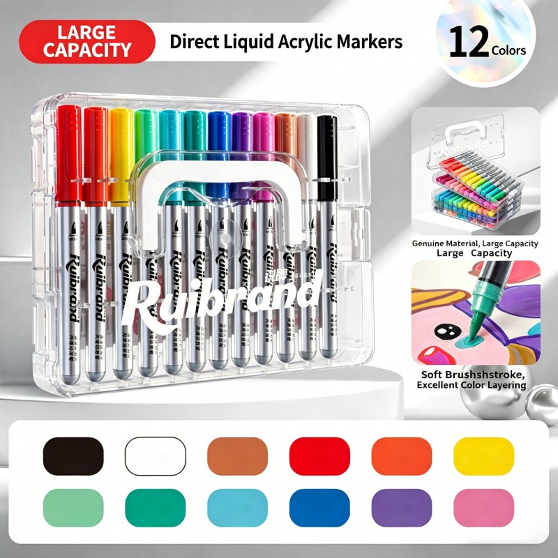 12 couleurs Pointe souple