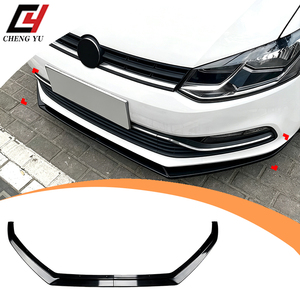 Splitter Anteriore in ABS Nero Lucido e Effetto Carbonio ad Alte Prestazioni per Volkswagen <span class=keywords><strong>Polo</strong></span> 6R <span class=keywords><strong>6C</strong></span> 2010-2017, Parti di Aggiornamento - Product Image 1