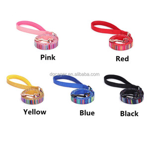 Rose Gold Tri-Glide Metal Hardware <strong>Dog</strong> Collar Quick Release D Ring Side Buckle Printed Pattern Leather Polyester Alloy Material - Product Image 5