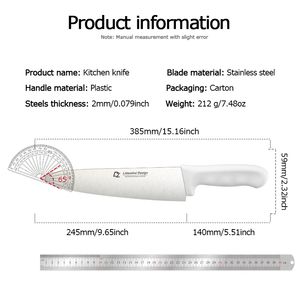 Cuchillo de carnicero multifuncional de acero inoxidable con mango ergonómico de PP, 10 pulgadas, el más vendido al por mayor de fábrica, personalizable - Product Image 3