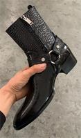 Bottines Chelsea pour Homme en Cuir Véritable de Vache, Bout Pointu, à Fermeture Éclair, Chaussures de Haute Qualité