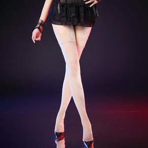 Bas <span class=keywords><strong>de</strong></span> cuisse sexy <span class=keywords><strong>pour</strong></span> femmes, transparents, respirants, en résille tricotée, antidérapants, avec bordure en dentelle - Product Image 3