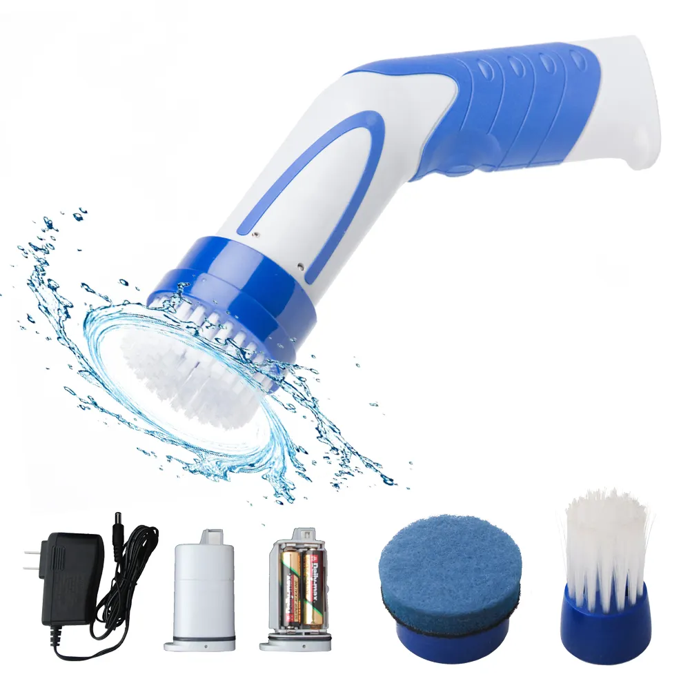 Electric Cleaning Brush Rotating Head Brushes Rechargeable Dish Rotary Bathroom Cleaning Brush Electric Scrubber