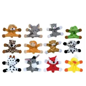 Personnalisé en usine en stock conception différente peluche réfrigérateur aimant Mini 9 cm peluche réfrigérateur aimant animaux jouets