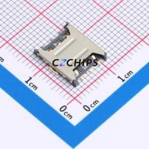 SIM302-CZ6P SIM Card Connector SMD Connector Flip Cover Type Nano SIM Card Card Holder No Card Detection - Product Image 1